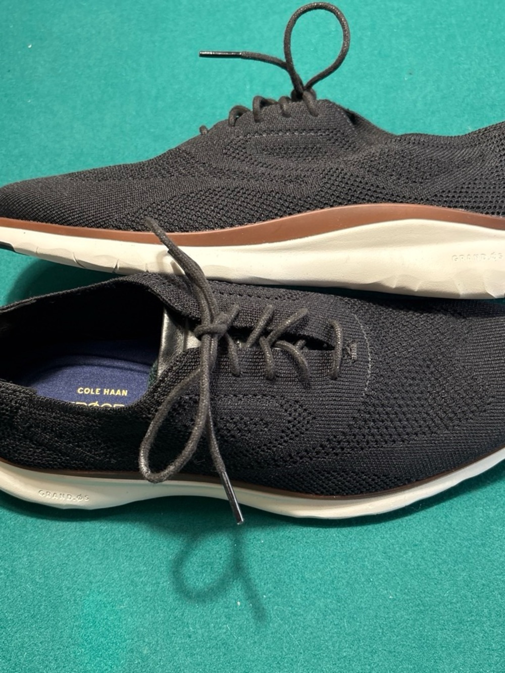Cole Haan 3ZeroGrand Black Knit Oxfords , 9.5 , $32